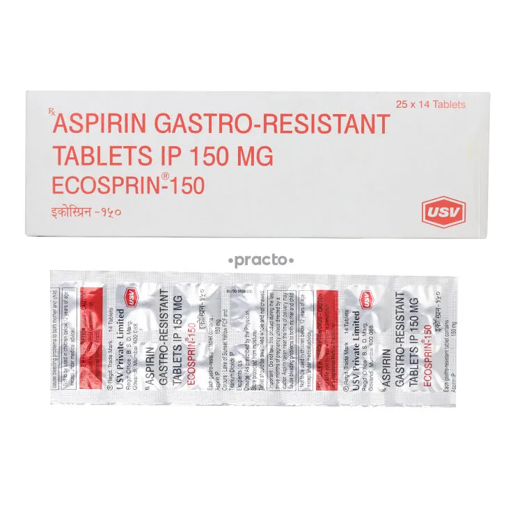 Ecosprin 150 mg (Aspirin) 1 aspirin 150 mg